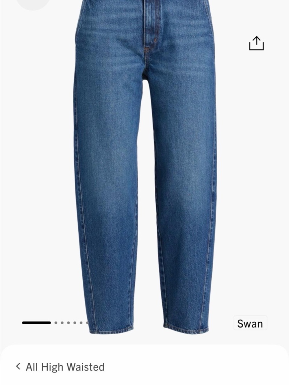 Frame Denim High Rise Straight Crop Jeans — Medium Blue